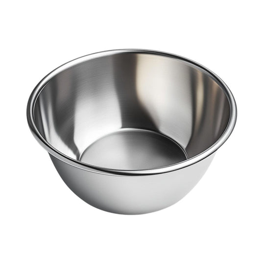 Hiken Stainless Steel Basin - High-Density 304 Steel - Professional Grade Deep Mixing Bowl - Rust-Proof & Heavy Duty - For Kitchen & Prep - 5L Capacity