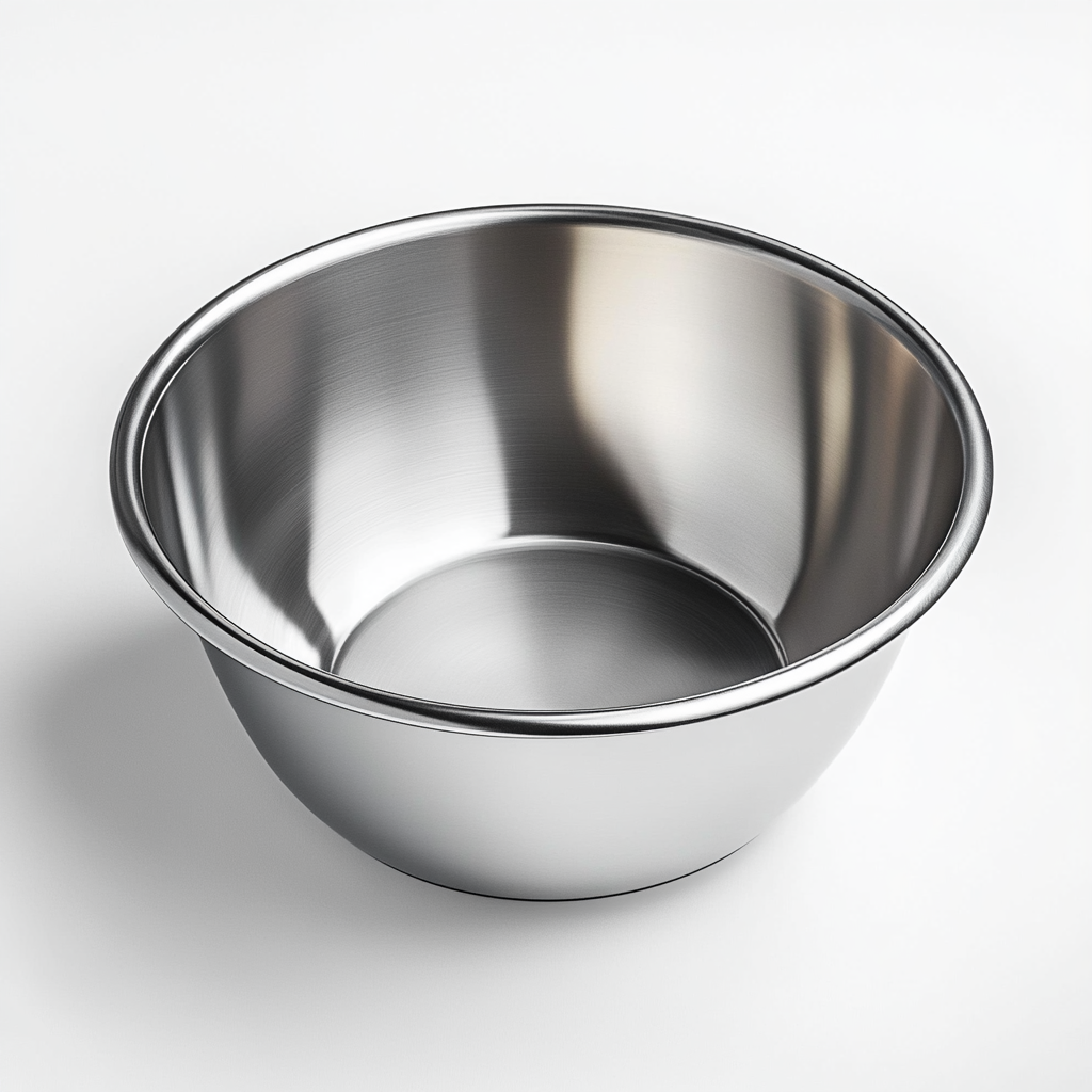 Hiken Stainless Steel Basin - High-Density 304 Steel - Professional Grade Deep Mixing Bowl - Rust-Proof & Heavy Duty - For Kitchen & Prep - 5L Capacity