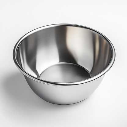 Hiken Stainless Steel Basin - High-Density 304 Steel - Professional Grade Deep Mixing Bowl - Rust-Proof & Heavy Duty - For Kitchen & Prep - 5L Capacity