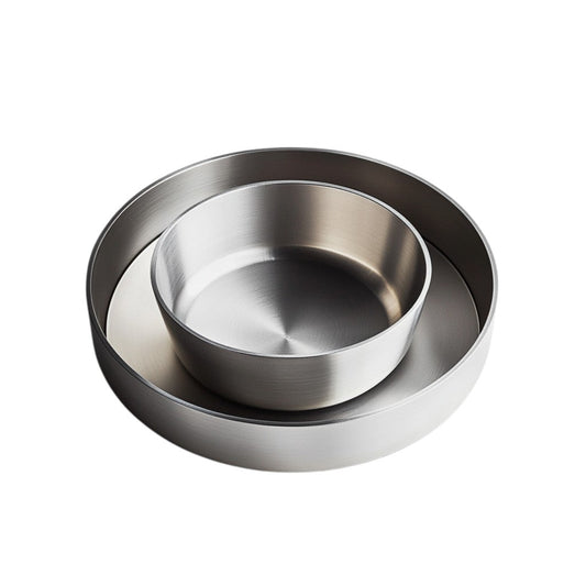 Hiken 3-Piece Basin Set - Modular Stackable Stainless Steel Bowls - Professional Grade Space Saving Design - Heavy Duty Prep System